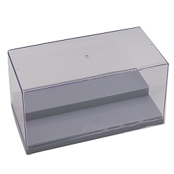 Серый 2-уровневые прозрачные акриловые игрушки, фигурки, коробки для демонстрации, пыленепроницаемая витрина для минифигурок с подставкой, серые, 10.5x20x10 см