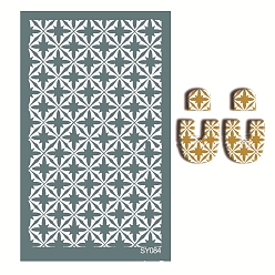 Rhombus Plantilla de serigrafía de poliéster, herramienta de serigrafía de arcilla polimérica reutilizable, para hacer aretes de arcilla polimérica diy, rombo, 15x9 cm