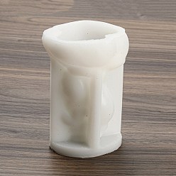 Blanco Figura de dragón decoración de exhibición moldes de silicona diy, moldes de resina, para la fabricación artesanal de resina uv y resina epoxi, blanco, 106x73x65.5 mm