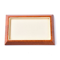 Antique White Rectangle Wood Pesentation Jewelry Bracelets Display Tray, Covered with Microfiber, Coin Stone Organizer, Antique White, 18x11.5x2cm