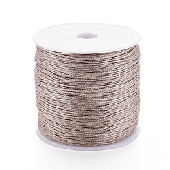 Rosy Brown Nylon Thread, Chinese Knotting Cord, Rosy Brown, 0.8mm