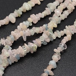 Morganite Puces naturelles perles colorées morganite brins, pierre tombée, 3~8x3~12x3~5mm, Trou: 1mm, environ 32 pouce