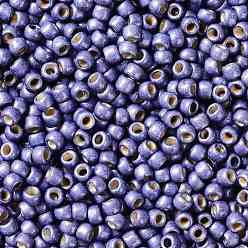 (PF567F) PermaFinish Purple Metallic Matte TOHO Round Seed Beads, Japanese Seed Beads, (PF567F) PermaFinish Purple Metallic Matte, 8/0, 3mm, Hole: 1mm, about 222pcs/bottle, 10g/bottle