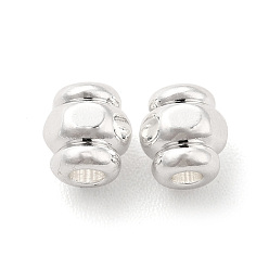 925 Sterling Silver Plated Brass Bead, Cadmium Free & Lead Free, Lantern, 925 Sterling Silver Plated, 4.5x4mm, Hole: 2mm