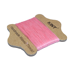 Pearl Pink Waxed Nylon Cord, Pearl Pink, 0.65mm, about 21.87 yards(20m)/card