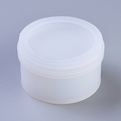 Blanc Moules en silicone pour boîte de rangement, moules de résine, pour la résine UV, fabrication de bijoux en résine époxy, colonne, blanc, 74x12mm, 80x37mm, diamètre intérieur: 61mm et 59mm
