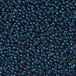 (385) Inside Color Aqua Mist Toho perles de rocaille rondes, perles de rocaille japonais, (385) couleur intérieure brouillard aqua, 11/0, 2.2mm, Trou: 0.8mm, environ5555 pcs / 50 g