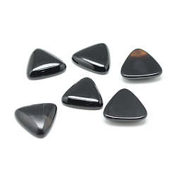 Agate Noire Agate noire naturelle cabochons de pierres précieuses, triangle, teint, 9.5~10x10x5.5mm