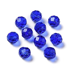 Blue Glass Imitation Austrian Crystal Beads, Faceted, Round, Blue, 11.5mm, Hole: 1.4mm