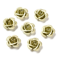 Jaune Verge D'or Perles en aluminium, oxydation, rose, jaune verge d'or clair, 15x15x9mm, Trou: 1.4mm