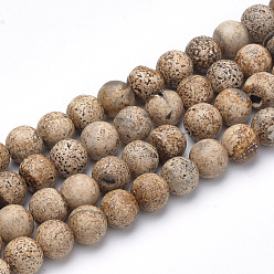 BurlyWood Dyed Natural Agate Beads Strands, Round, BurlyWood, 6~6.5mm, Hole: 1mm, about 63pcs/strand, 15.5 inch