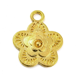 Golden Alloy Pendants, Cadmium Free & Lead Free, Flower, Golden, 18x15x2mm, Hole: 2mm, about 909pcs/1000g