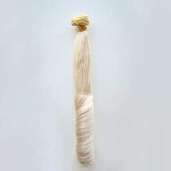 Nieve Peluca de muñeca de peinado romano ondulado largo de fibra de alta temperatura, para diy girl bjd makings accesorios, nieve, 7.87~39.37 pulgada (20~100 cm)