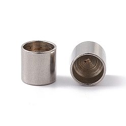 Stainless Steel Color 201 Stainless Steel Cord Ends, End Caps, Column, Stainless Steel Color, 8x8mm, Inner Diameter: 6.8mm