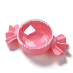 Pink Plastic Bead Containers, Candy Treat Gift Box, for Wedding Party Packing Box, Candy Shape, Pink, 16.5x9.3x6.35cm
