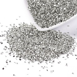 Серебро Сделай сам украшения для ногтей мини стеклянные бусины, крошечные шарики ногтей икрой, серебряные, 1~1.5 мм, о 450 г / мешок