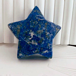 Lapis Lazuli Natural Lapis Lazuli Star Healing Stones, Pocket Palm Stones for Reiki Ealancing, 57x57x18mm