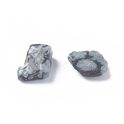 Obsidienne De Flocon De Neige Chips d'obsidienne flocon de neige naturel, 3~11x1~7mm, environ10000 pcs / 500 g
