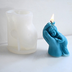 Белый Детские силиконовые формы для свечей в руках, для изготовления свечей своими руками, белые, 110x80 мм