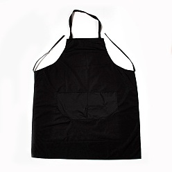 Noir Tablier imperméable sans manches, double ceinture d'épaule en peau de pêche, noir, 101x64.5 cm