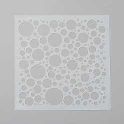 Blanco Plantillas de pintura reutilizables de plástico geométrico, plantillas de pastel, para pintar sobre papel de álbum de recortes pared tela piso muebles madera y pasteles, blanco, 13x13x0.01 cm