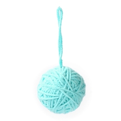 Turquoise Yarn Knitted Christmas Ball Ornaments, for Xmas Wedding Party Decoration , Turquoise, 115~119mm