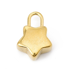 Золотой 304 подвески из нержавеющей стали, звездный замок, золотые, 17x12x6 мм, отверстие : 5.5x3 мм