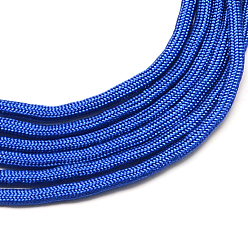 Bleu Moyen  7 âmes intérieures cordes en polyester et spandex, couleur unie, pour la fabrication de bracelets en corde, bleu moyen, 4~5mm, environ 109.36 yards (100m)/paquet, 420~500g / bundle