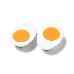 Orange Opaque Resin Imitation Food Decoden Cabochons, Eggs, Orange, 32.5x24.5x10mm
