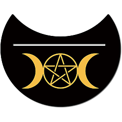 Estrella Soporte de tarot de madera, suministros de brujería, forma de la luna, estrella, 100x130 mm