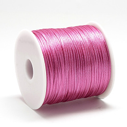Light Coral Nylon Thread, Rattail Satin Cord, Light Coral, about 1mm, about 76.55 yards(70m)/roll