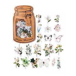 Зеленый лайм 60 шт. 20 стили декоративные наклейки с цветами и бабочками для домашних животных, для скрапбукинга, дневник путешествий, зеленый лайм, упаковка: 140x75мм, 3 шт / стиль
