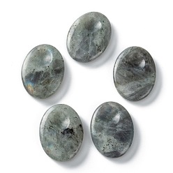 Labradorite Natural Labradorite Massage, Thumb Worry Stone for Anxiety Therapy, Oval, 40.5~41x30.5~31x8~9mm