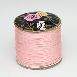 Misty Rose Nylon Thread, Rattail Satin Cord, Misty Rose, 1.5mm, about 38.27 yards(35m)/roll