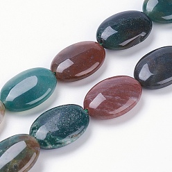Indian Agate Natural Indian Agate Beads Strands, Oval, 25x18x8mm, Hole: 2mm, about 16pcs/strand, 15.82 inch(40.2cm)