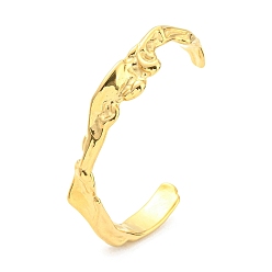 Золотой Ионное покрытие (ip) 304 браслеты-манжеты из нержавеющей стали, золотые, внутренний диаметр: 2-1/4x1-3/4 дюйм (5.75x4.45 см)