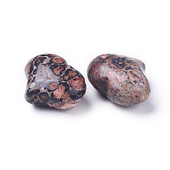 Leopard Skin Jasper Natural Leopard Skin Jasper Heart Love Stone, Pocket Palm Stone for Reiki Balancing, 20x25x11~13mm