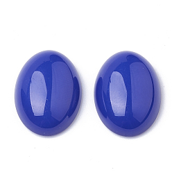 Blue Resin Cabochons, Oval, Blue, 18x13x5.5mm