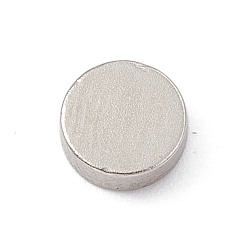 Platinum Flat Round Refrigerator Magnets, Office Magnets, Whiteboard Magnets, Durable Mini Magnets, Platinum, 5x1.5mm