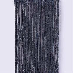 Noir Cordon en polyester ciré écologique, noir, 1mm, environ 109.36 yards (100m)/rouleau