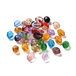 Color mezclado Imitación perlas de cristal austriaco, aaa grado, facetados, oval, color mezclado, 8x11 mm, agujero: 0.9~1 mm