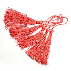 Tomate Décorations polyester pompon, décorations pendantes, tomate, 130x6 mm, gland: 70~90 mm