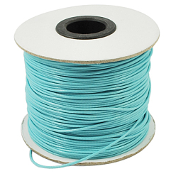 Cyan Korean Waxed Polyester Cord, Cyan, 1mm, about 85yards/roll