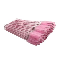 Бледно-Розовый Нейлоновая одноразовая кисть для бровей, палочки для туши, принадлежности для макияжа, розовый жемчуг, 97 см
