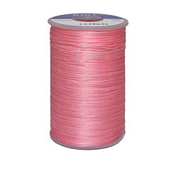 Flamingo Waxed Polyester Cord, 9-Ply, Flamingo, 0.65mm, about 21.87 yards(20m)/roll