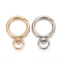 Mixed Color Alloy Swivel Clasps, Swivel Snap Hook, for Handbag Ornaments Decoration, Cadmium Free & Lead Free, Ring, Mixed Color, 40x27x5.5mm, Hole: 10x5mm