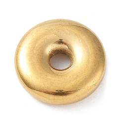 Doré  304 Acier inoxydable perles d'espacement, disque de donut / pi, or, 17x4.5mm, Trou: 3.8mm