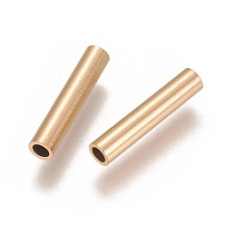Doré  Placage ionique (ip) 304 perles de tube en acier inoxydable, or, 15x3mm, Trou: 2mm