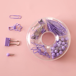 Фиолетовый Набор металлических скрепок для бумаг, фиолетовые, 100 мм