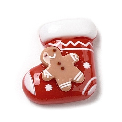 Christmas Socking Кабошоны из непрозрачной смолы с рождественской тематикой, для изготовления ювелирных изделий, рождественские носки, 22.5x22.5x8.5 мм